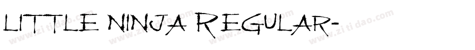 little ninja Regular字体转换